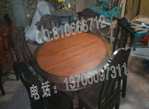 老挝大红酸枝明式圆餐桌